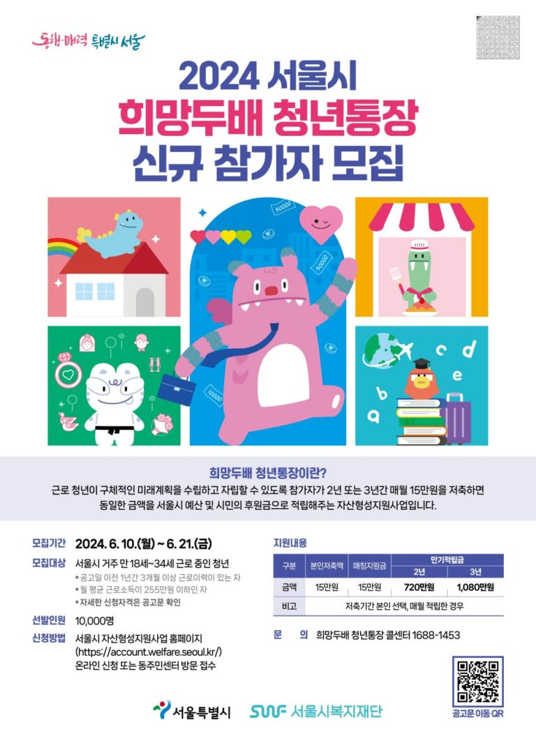 2024 서울시 희망두배 청년통장 | 신청방법 대상 기간